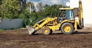 Выравнивание рельефа в Ленинске-Кузнецком в октябре