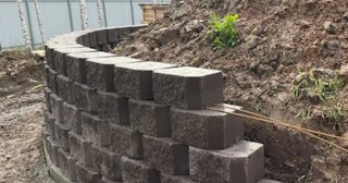 Установка подпорной стенки в Ленинске-Кузнецком в октябре